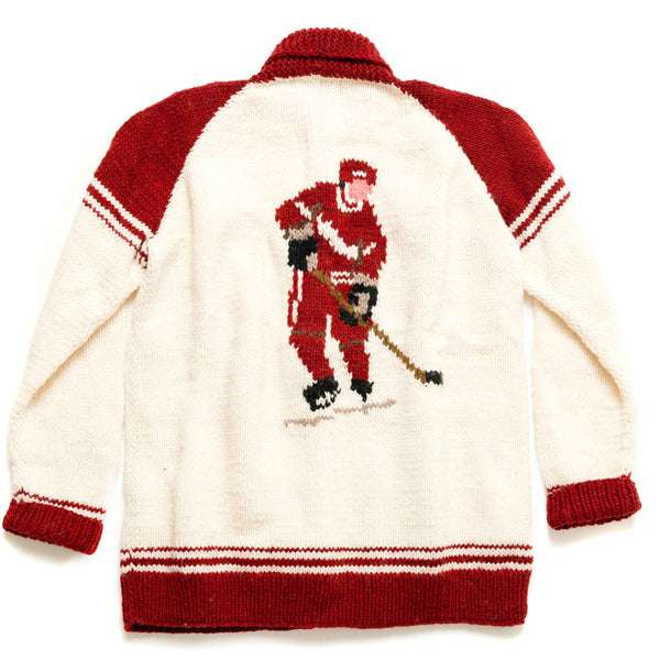 Hockey Player hand knit sweater
