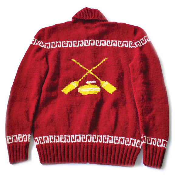 Red Wool Curling Sweater