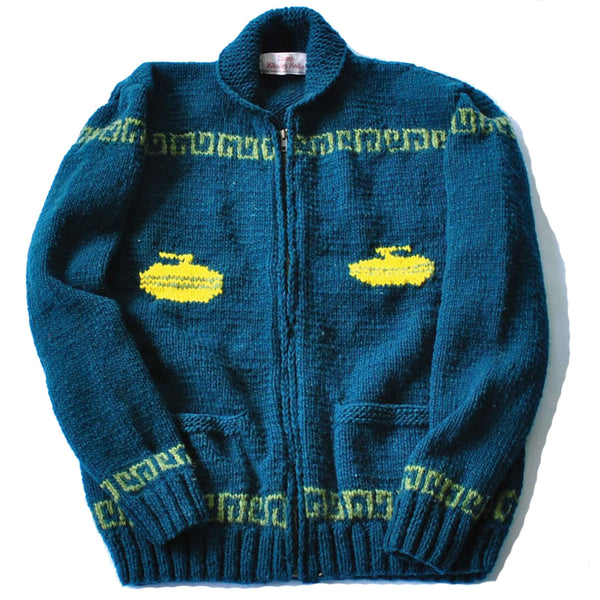 Green Wool Curling Sweater