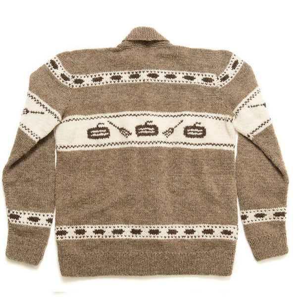 White Buffalo Wool Curling Sweater