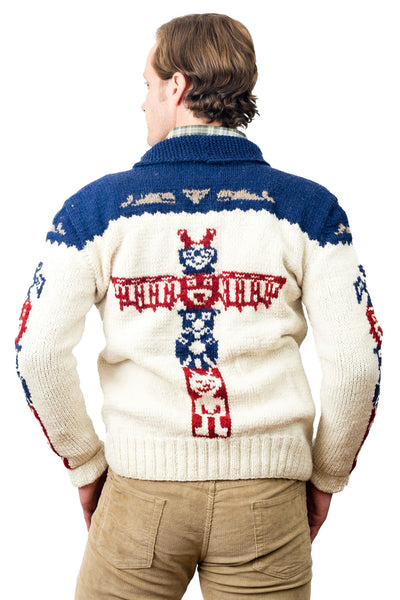 Hand Knit Tiki Totem Sweater Wool