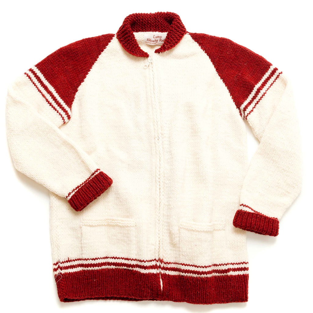 Hand knit wool hockey sweater