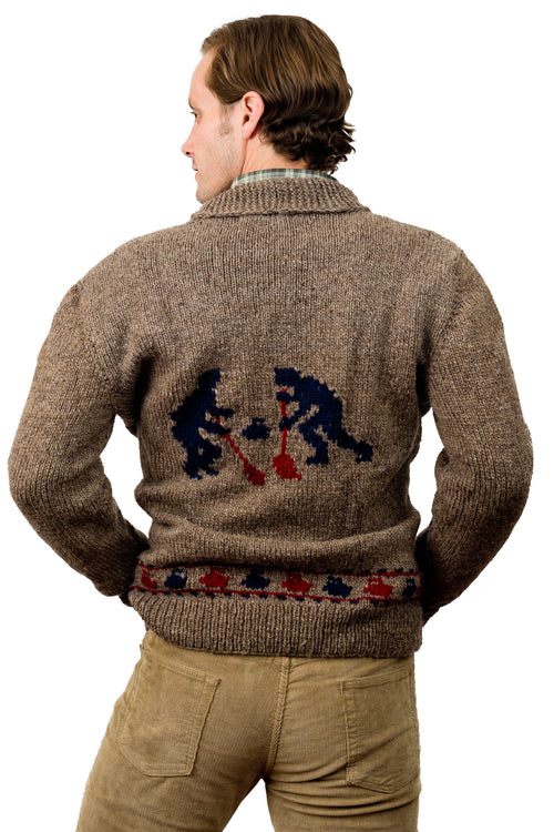 Wool Curling Sweater Back