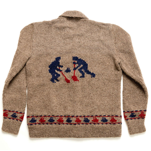Hand Knit Wool Curling Sweater