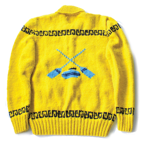 Yellow Wool Hand Knit Curling Sweater