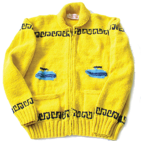 Yellow Wool Curling Sweater