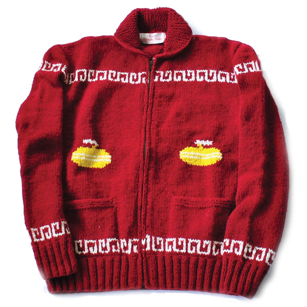 Red Wool Curling Sweater