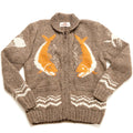 Mary Maxim Hand Knit Wool Anglers Pride Sweater