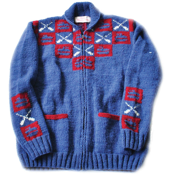 Blue Wool Curling Sweater