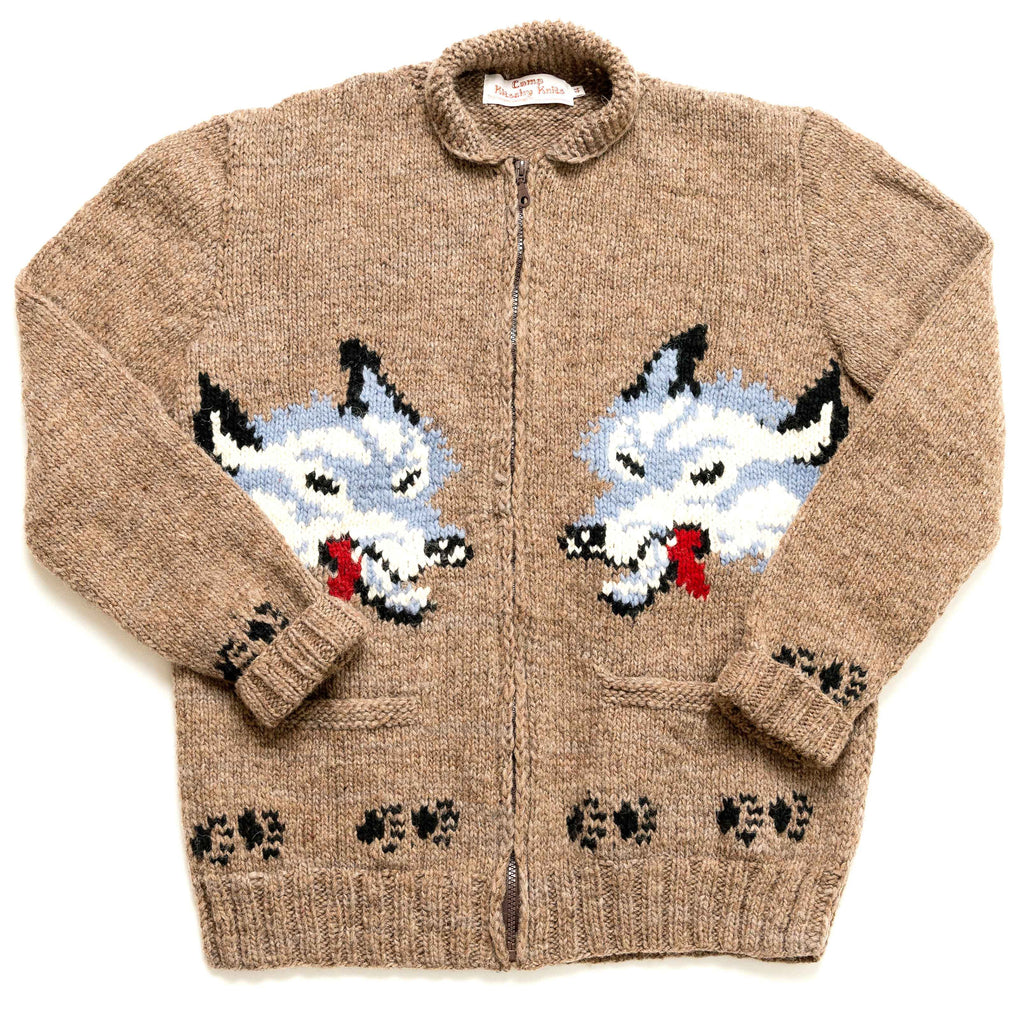 Mary Maxim Gray Wolves Sweater