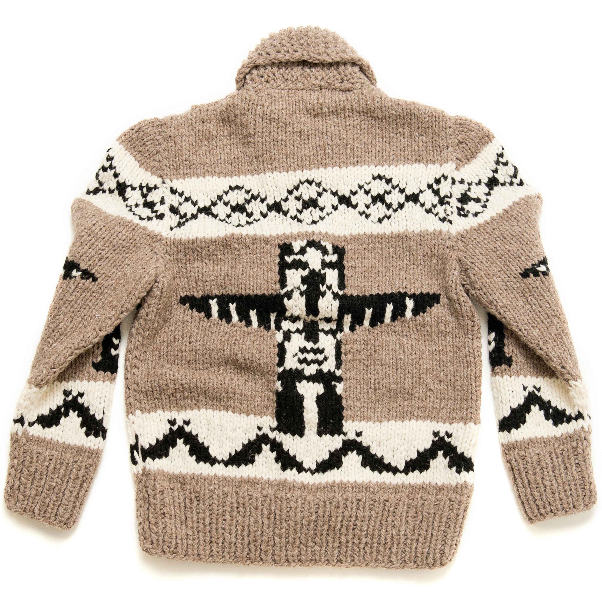 Hand Knit Wool Tiki Totem Sweater