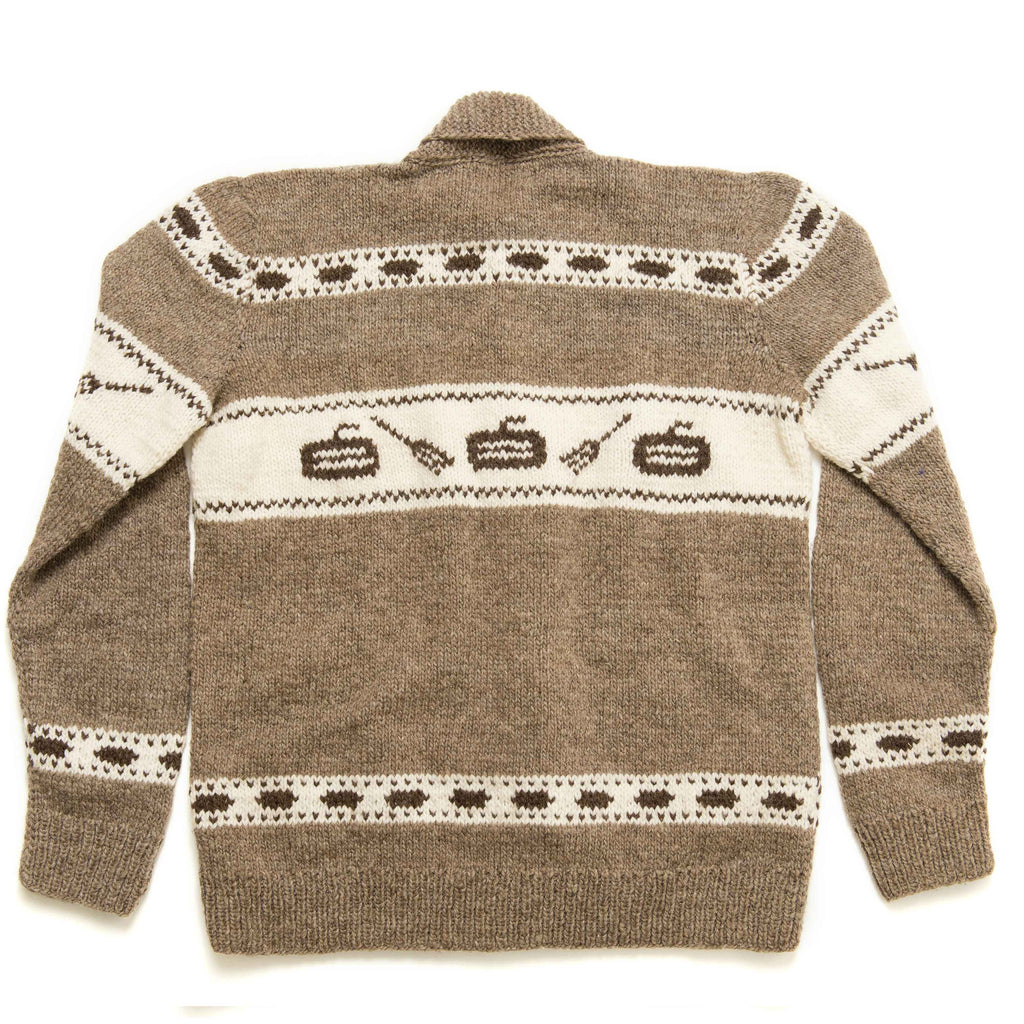 White Buffalo Wool Curling Sweater