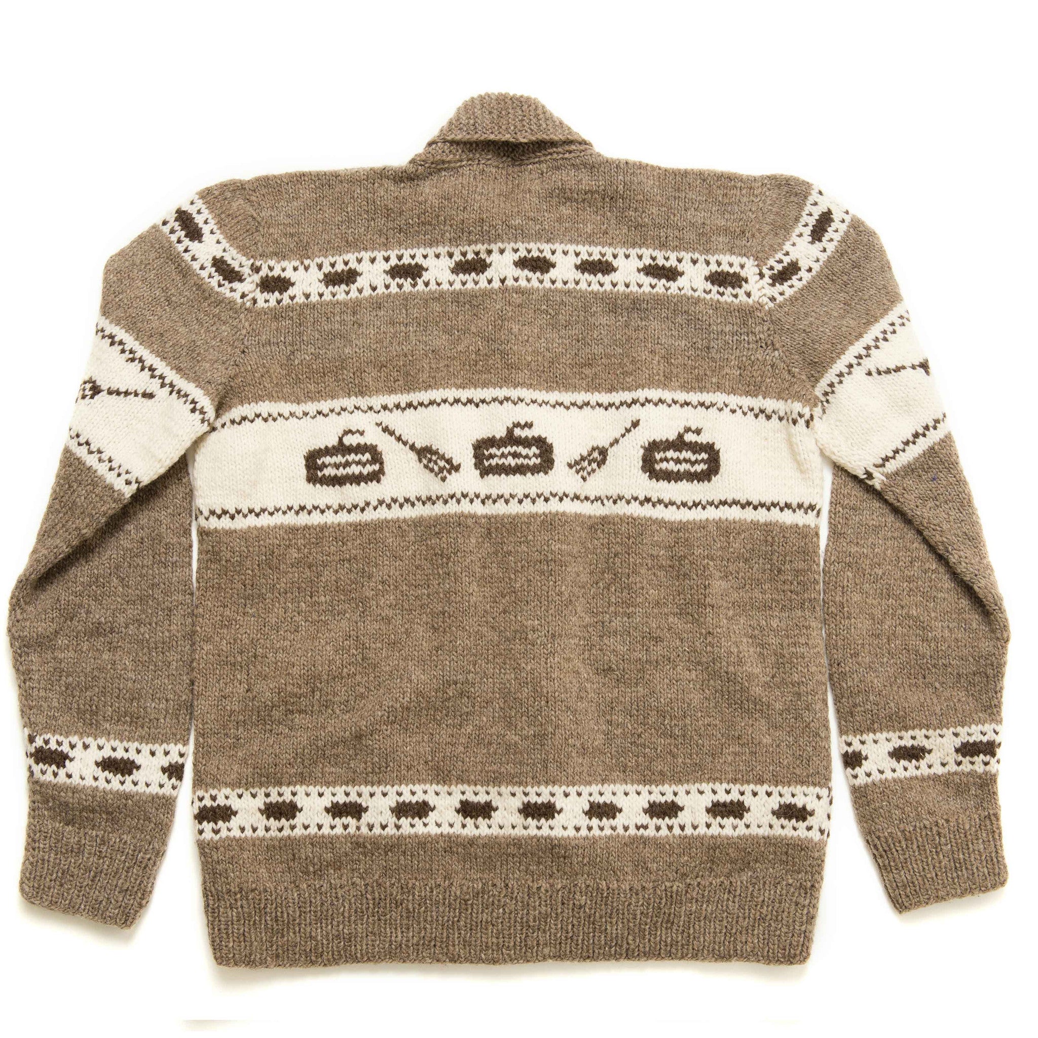 White Buffalo Wool Curling Sweater