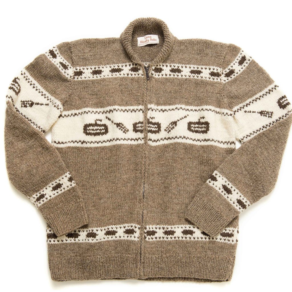 White Buffalo Wool Curling Sweater