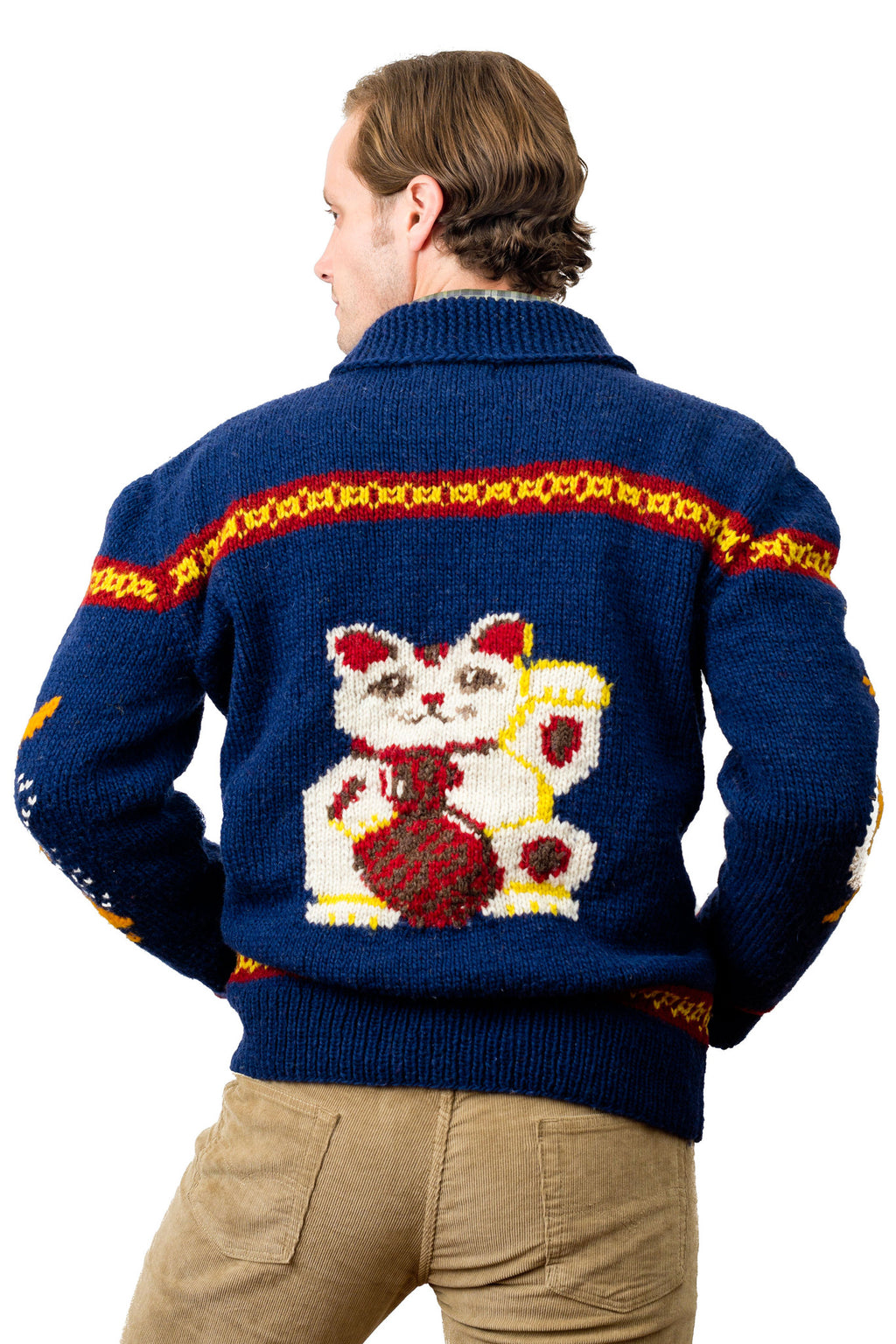 maneki neko sweater back