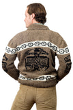 Tribal Bird Cowichian Wool Sweater