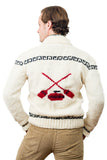 Hand Knit Wool Curling Sweater Back