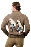 Mary Maxim Wolves Sweater Back