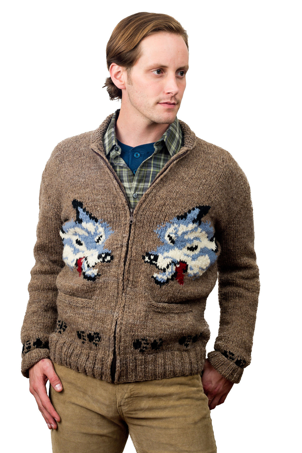Mary Maxim pack of wolves sweater
