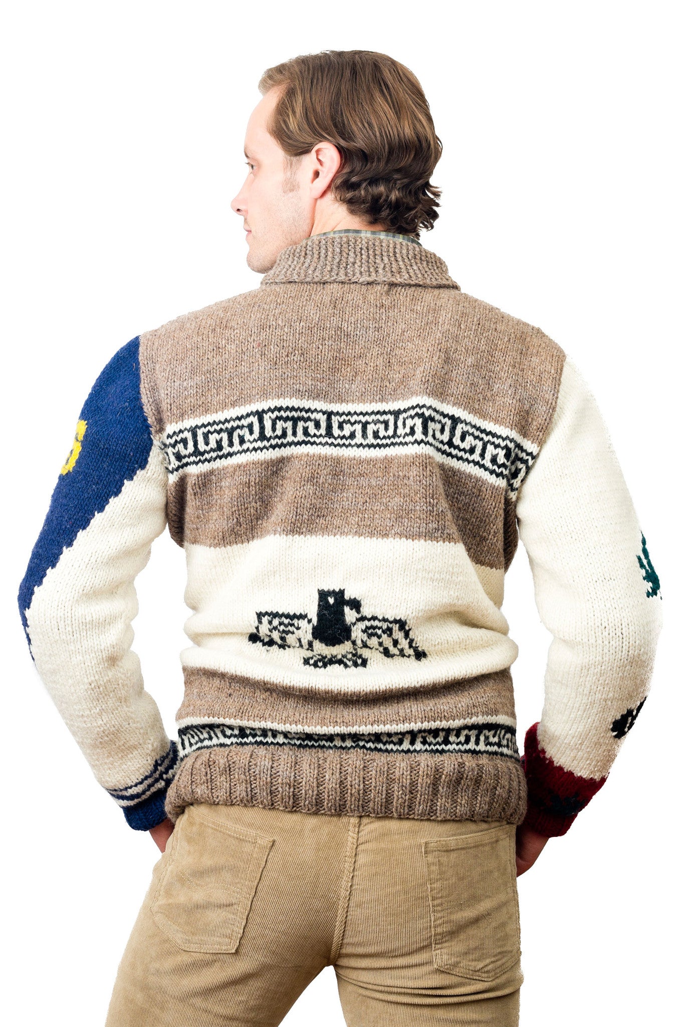 Mary Mashup Oil Rig Wool Sweater Back
