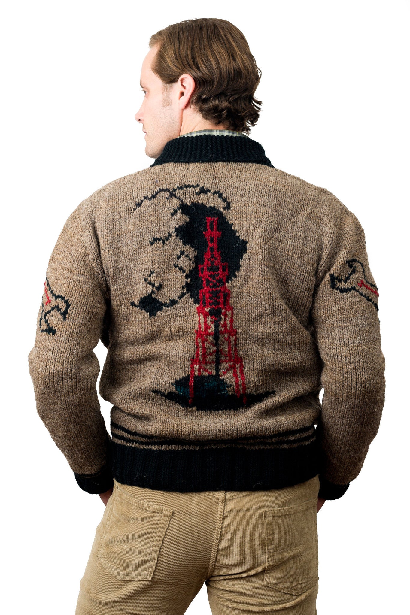 Mary Maxim Oil Rig Sweater Back